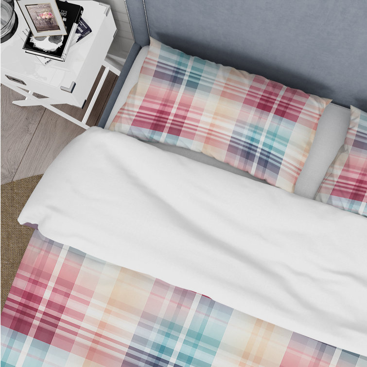 Gracie Oaks Blosser Plaid Duvet Cover Set Wayfair Canada